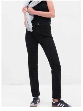 Gap women’s 90s straight high rise black jeans size 27/4R